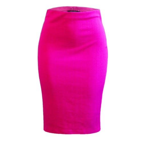 Patterned Pencil Skirt - Pink