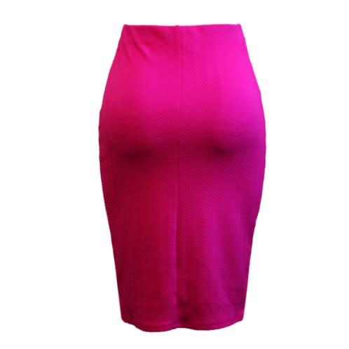 Patterned Pencil Skirt - Pink