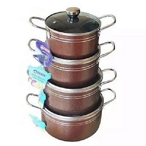 Non Stick Pots - 8 Piece