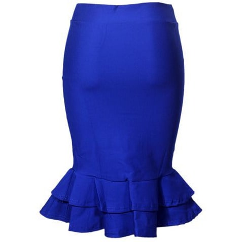 Women's Step Design Skirt - Blue
