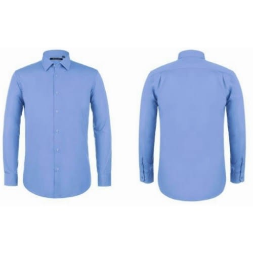 Men's Formal Dress Shirt - 2pieces - Blue & Grey