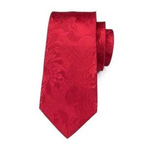 Set Of 2 Men's Formal Dress Shirts With A Matching Tie  - Pink And White/ Red