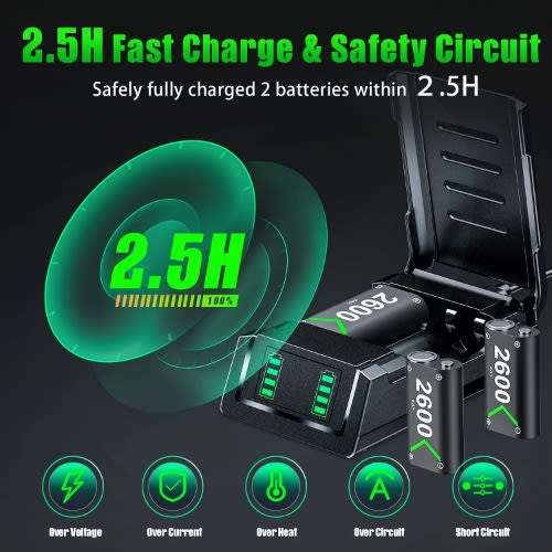 X1 Controller Charger With 2X2600mAh Battery Pack