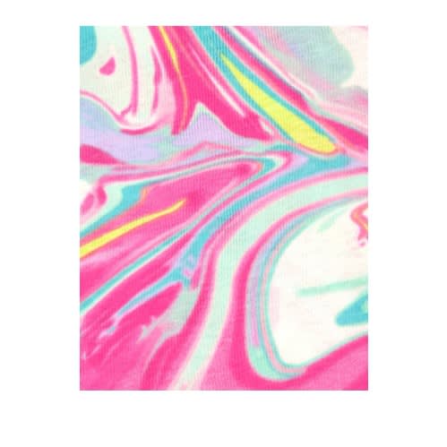 Girls Tie Dye Print Front Top - Rainbow Pink