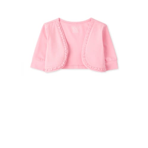 Girl's Ruffle Bolero Jacket- Pink.
