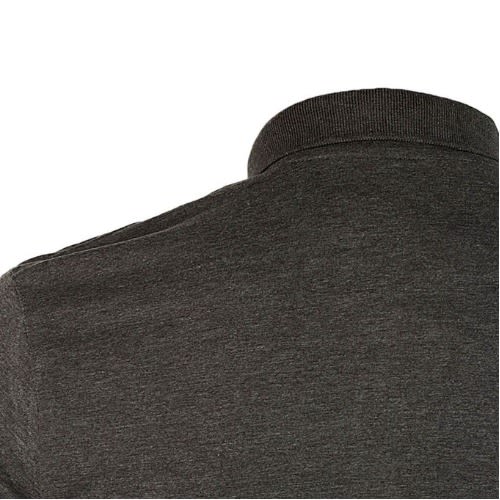 Men's Charcoal Plain Polo Top