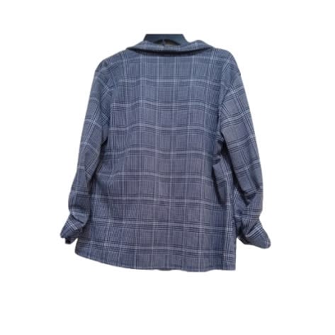 Checkered With 1 Button Blazer For Women