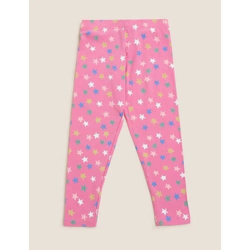 Cotton Rich Pink Star Leggings