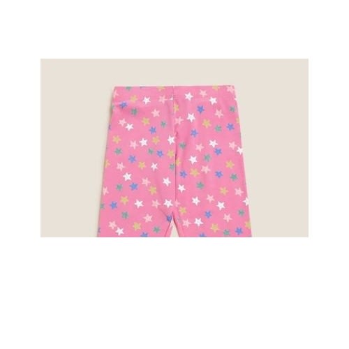 Cotton Rich Pink Star Leggings