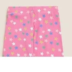 Cotton Rich Pink Star Leggings