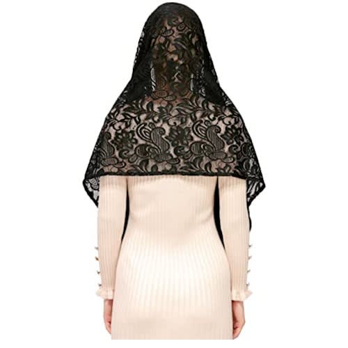 Rectangular Head Covering Mantilla - Shawl &Scarf  -XL