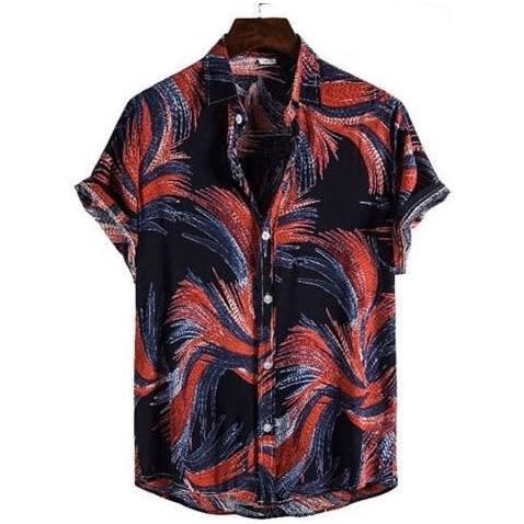 Men's Short Sleeve Floral Vintage Shirt