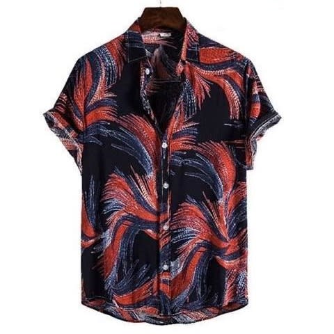 Men's Short Sleeve Floral Vintage Shirt