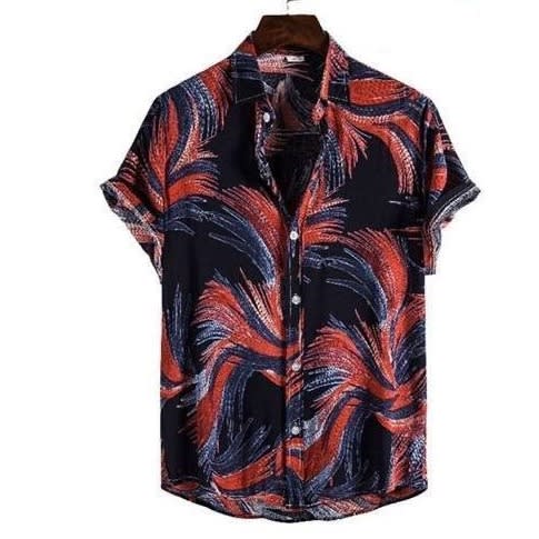 Men's Short Sleeve Floral Vintage Shirt