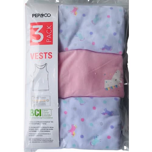 Girls Colored Vest - 3pcs