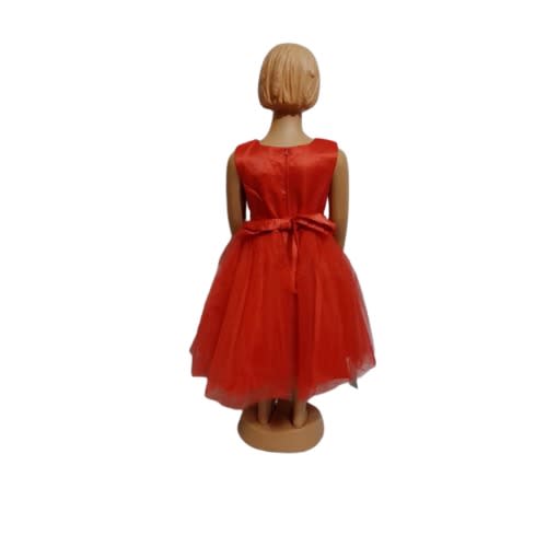 Girl's Butterfly Designed Ball Gown - Red
