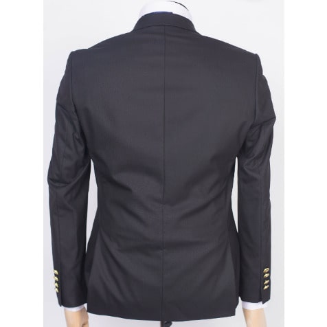 Double Breasted 2 Piece Suit - Black