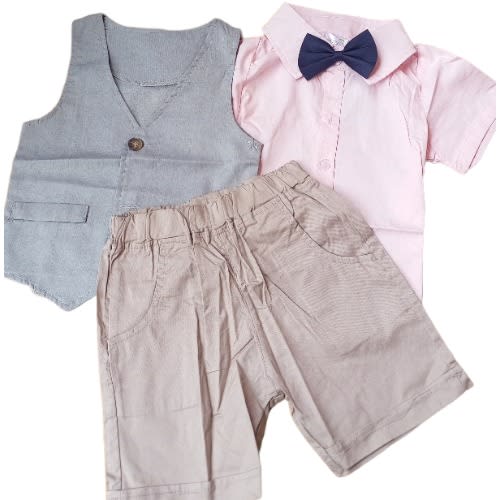 Boys Old School Inspired Coat -  Shirt - Short And Tie