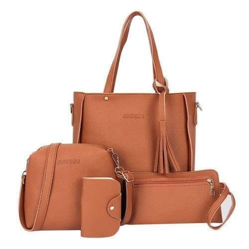 Women's 4 Sets Handbag - Brown