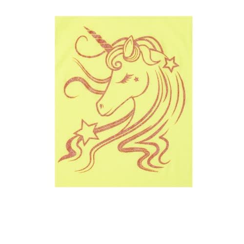 Girls Sketch Unicorn Glitters Graphic Top