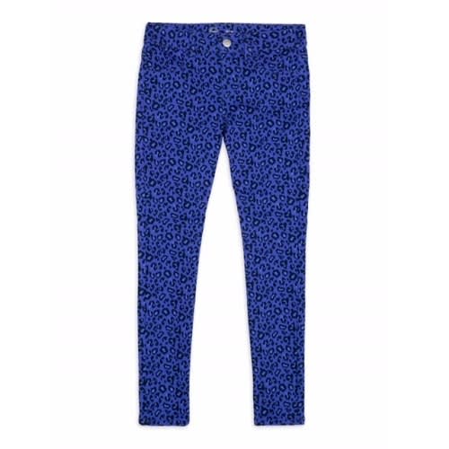 Girls Print Pull On Jeggings - Blue