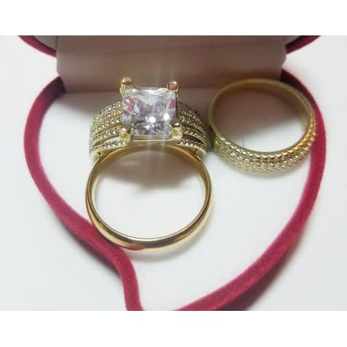 Romanian Goid Wedding Ring Set - 3 Pcs