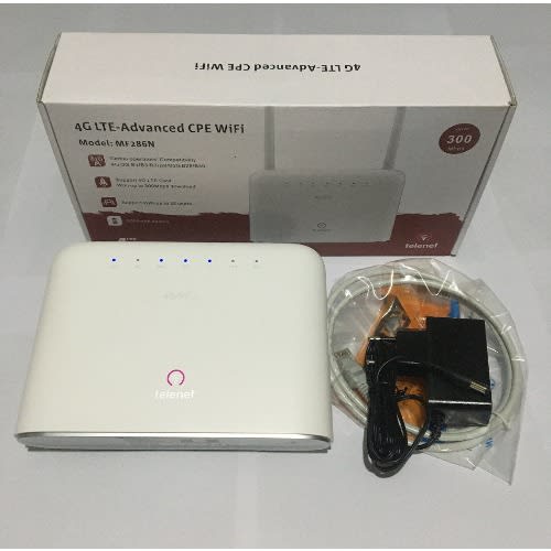 Telenet 4G/5G LTE 300 Mbps Universal Router With 5Hours Inbuilt Battery - 2 Antennas & 4LAN Ports