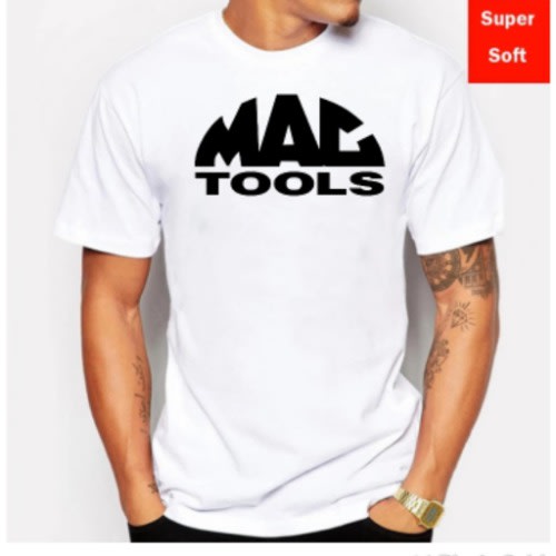 Mad Tool Print T-Shirts - White