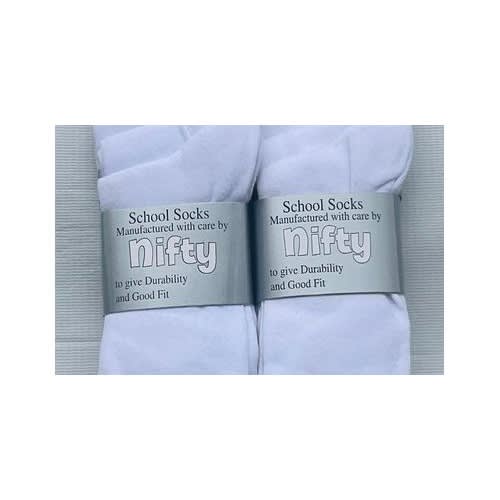 3-in-1 Plain Colored Socks- White X 2qty
