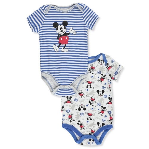 Mickey Mouse Baby Boy Bodysuit -2 Pack Oh Boy!