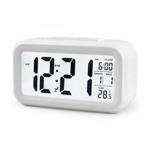 Digital Led Alarm Clocks With Week - Grey