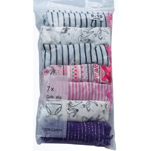 7 Pack Colored Girls Briefs- G4