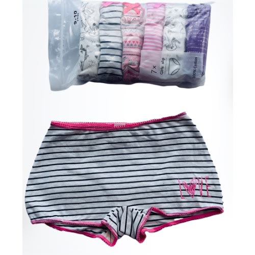 7 Pack Colored Girls Briefs- G4
