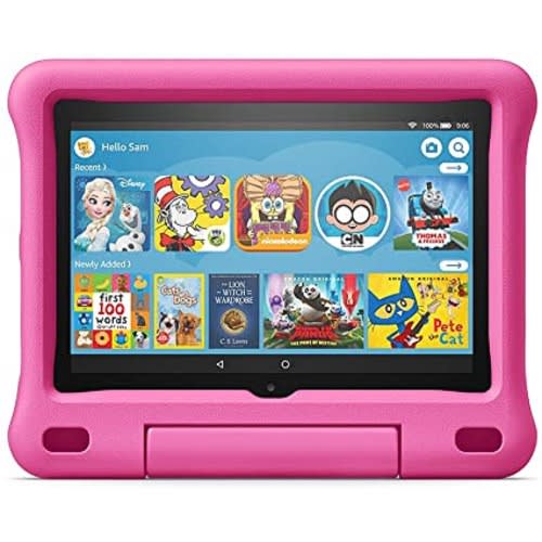 Amazon Light Weight Shockproof Handle Kid's Fire Hd 8 - 2018 - Case Only- Pink