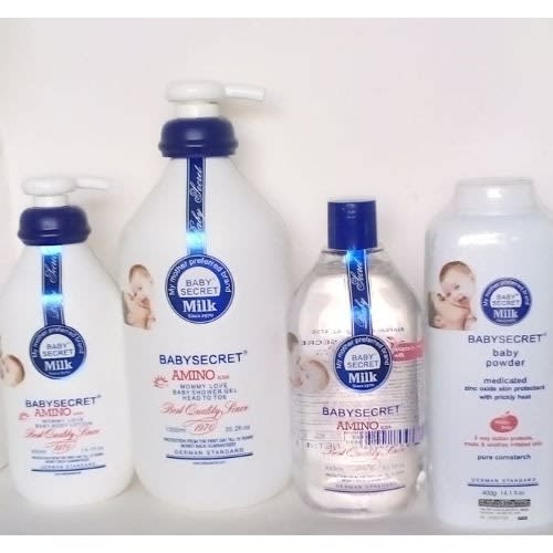 Amino Acids Set - 4 In 1 - Lotion 400ml -Powder 100g + Shower Get 1000ml  Baby Oil-400ml