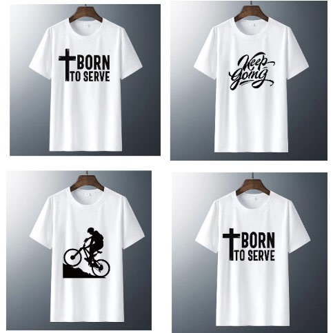 White Cotton T-shirts - 4pieces