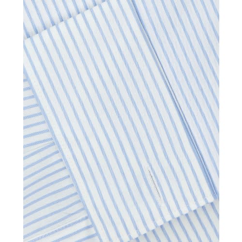 Fitted Poplin Stripe Double Cuff Shirt
