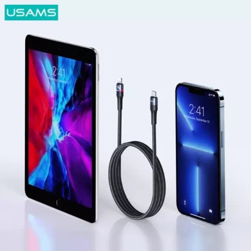 20w Aluminum Fast Charging Colorful Light Cable - Type-c To Lighting Usb C Data Cable For Ip