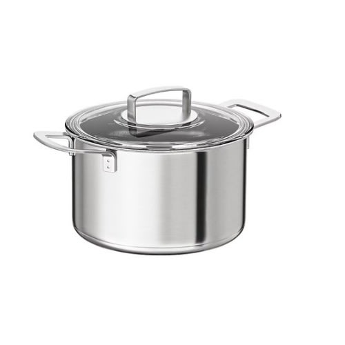 365+ Stainless Steel Pot With Glass Lid - 5l