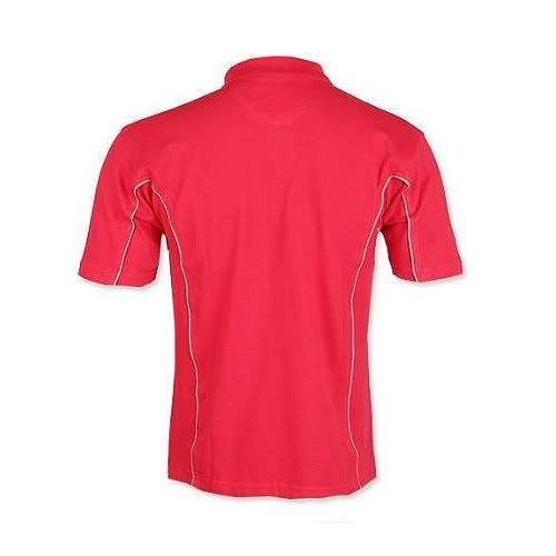 Mens Contrast Tip Polo - Red