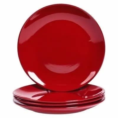 Red Breakfast Plates - 6pcs
