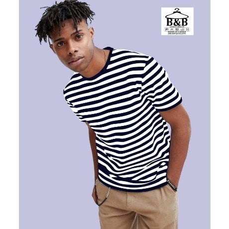 Plain Striped Classic Roundneck Tee