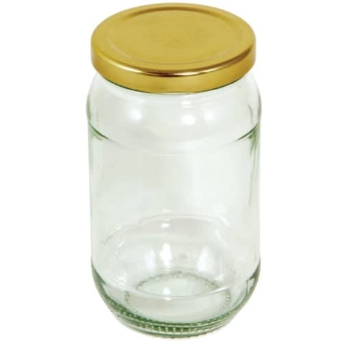Round Preserving Jar With Gold Lid - 240ml