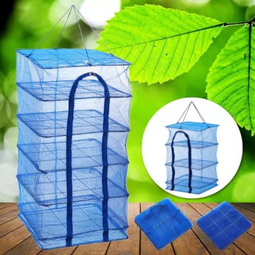 6 Tier Collapsible Fish/herbs Drying Mesh Net Hanging Basket