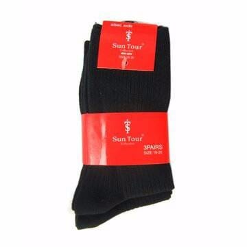 Unisex School Socks 3 In 1 - Black