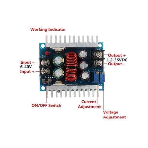 300W 20A Adjustable DC-DC Step-Down Buck Converter Power Supply Module