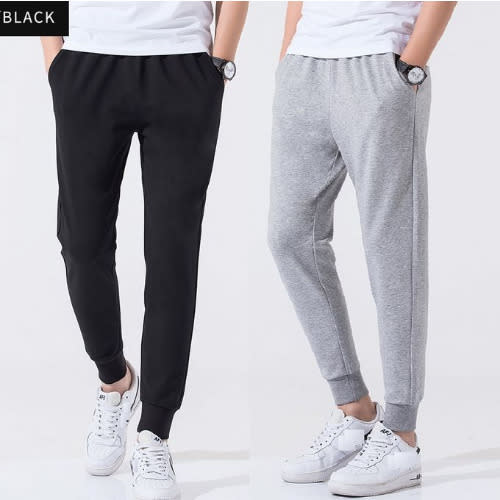 2-in-1 Casual Joggers Pant - Black & Grey