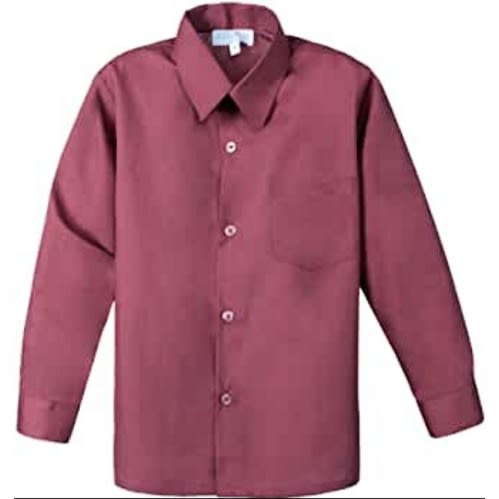 Kids Unisex Dress Shirt  - Wine