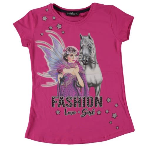 Fashion Love Girl T-shirt Fuchsia - Pink
