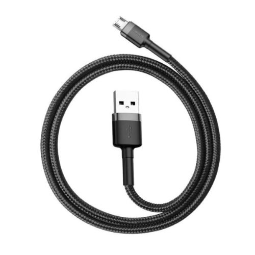 Camklf-bg1 Cafule 2.4a Micro Usb Cable 1m - Grey + Black
